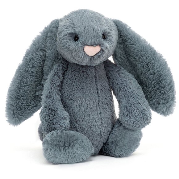 RARE Jellycat Medium Bashful Dusky Blue Bunny BNWT - Picture 1 of 6